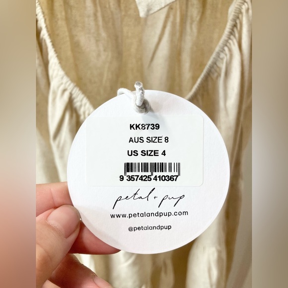 Petal + Pup Leisl Linen Dress in Beige - Picture 8 of 9